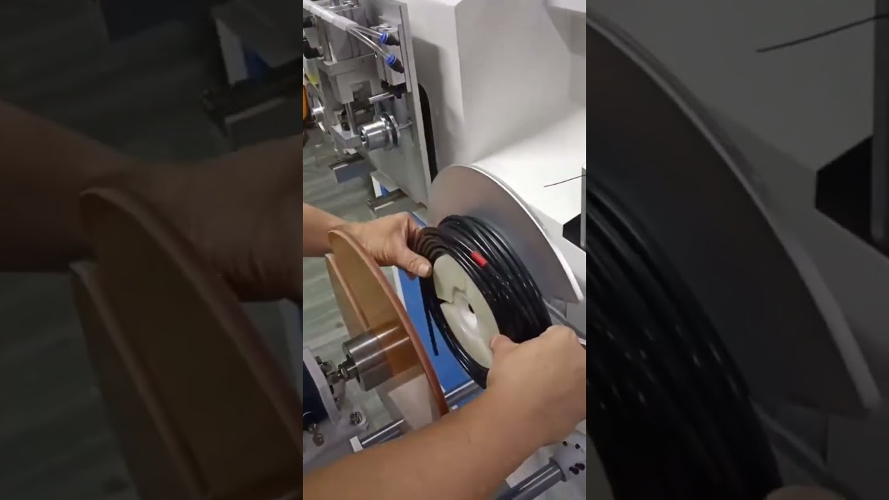 Effektiv automatisk maskine til måling, sortering, skæring og binding af drypvandingsslanger #maskine