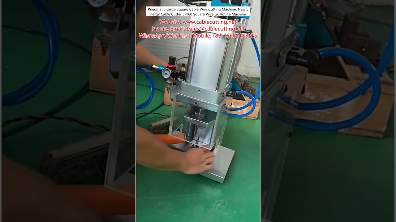 Pneumatisk kabelklipper (guillotine) til kvadratiske kabler 5-160 mm² – til nye energikabler