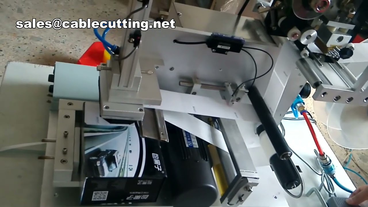 Flad etiketmaskine og printer, firkantet etiketmaskine, semi-automatisk etiketprint og påsætning