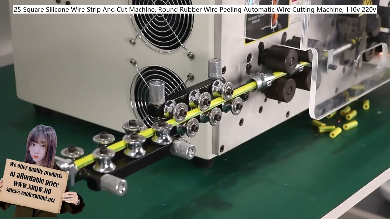 25 kvadrat silicone wire strip og skæremaskine | Automatisk rund gummi wire afisoleringsmaskine