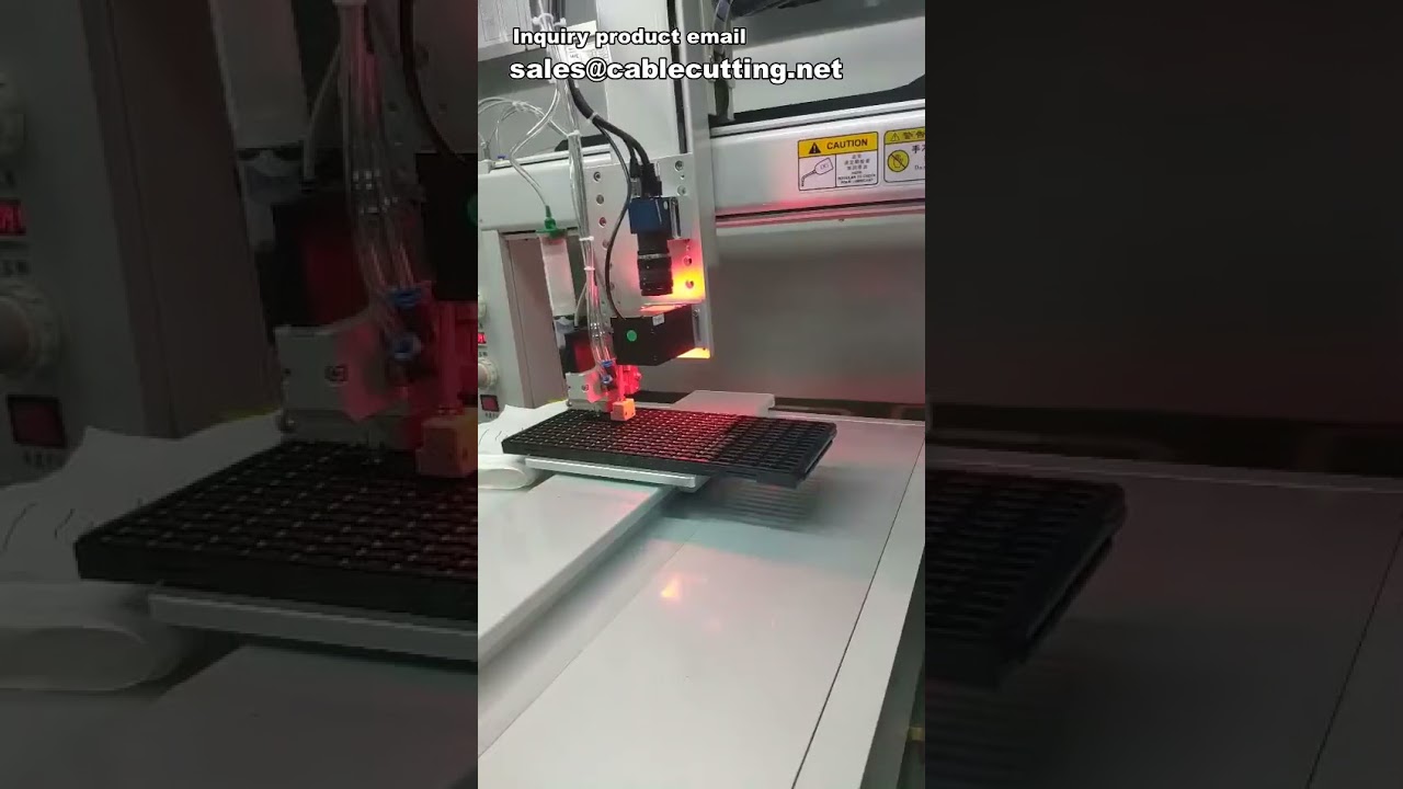 Robotisk limdispenser med vision, treakset limdispenser, visuel limdispenseringsmaskine med kamera