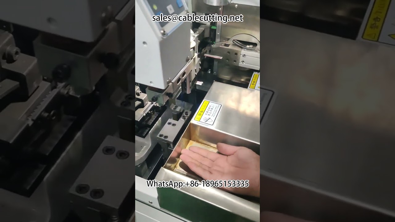 Automatisk dobbelthovedet ledningsafisoleringsmaskine | #kabeltræk #automatisering