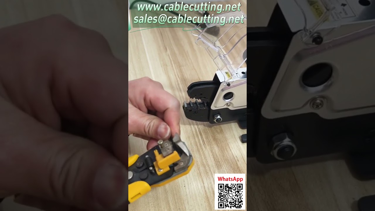 Multifunktionel pneumatisk terminalkrympemaskine demonstration #fabriksoptagelse #automatisering