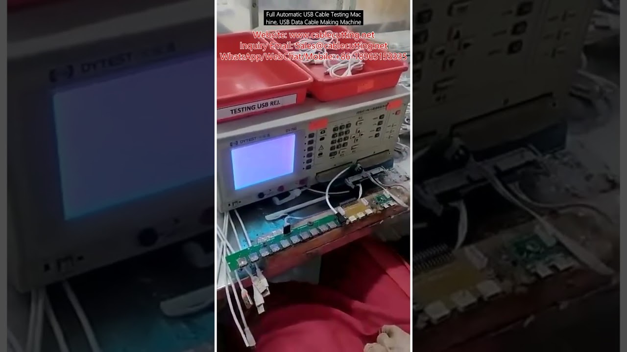 Fuldautomatisk USB-kabeltestmaskine – Effektiv fremstilling af datakabler