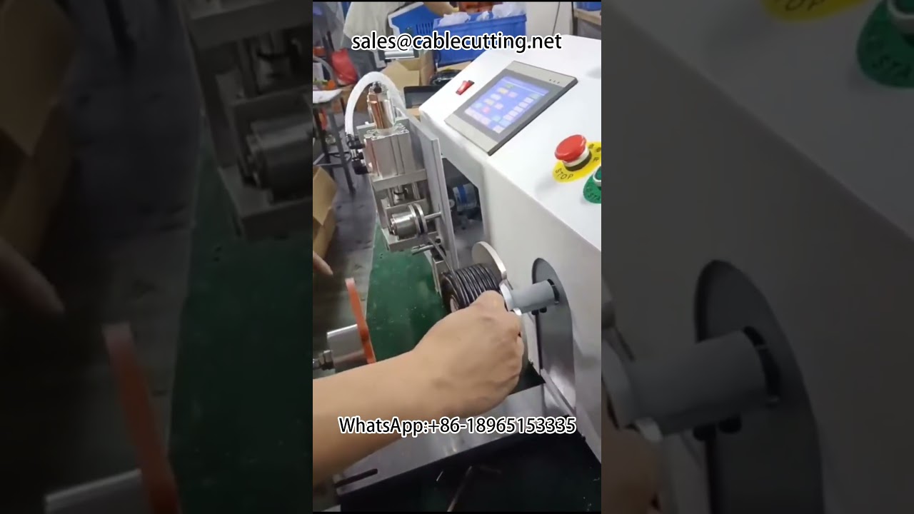 Automatisk måleoptælling, sortering, skæring, vikling og oprulningsmaskine #kabelbehandling #automatisering