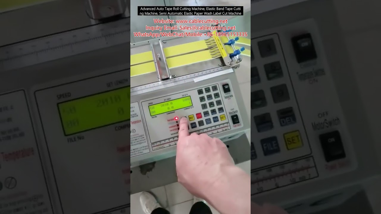 Avanceret automatisk båndrulleskæringsmaskine - Halvautomatisk elastisk båndskærer til emballage