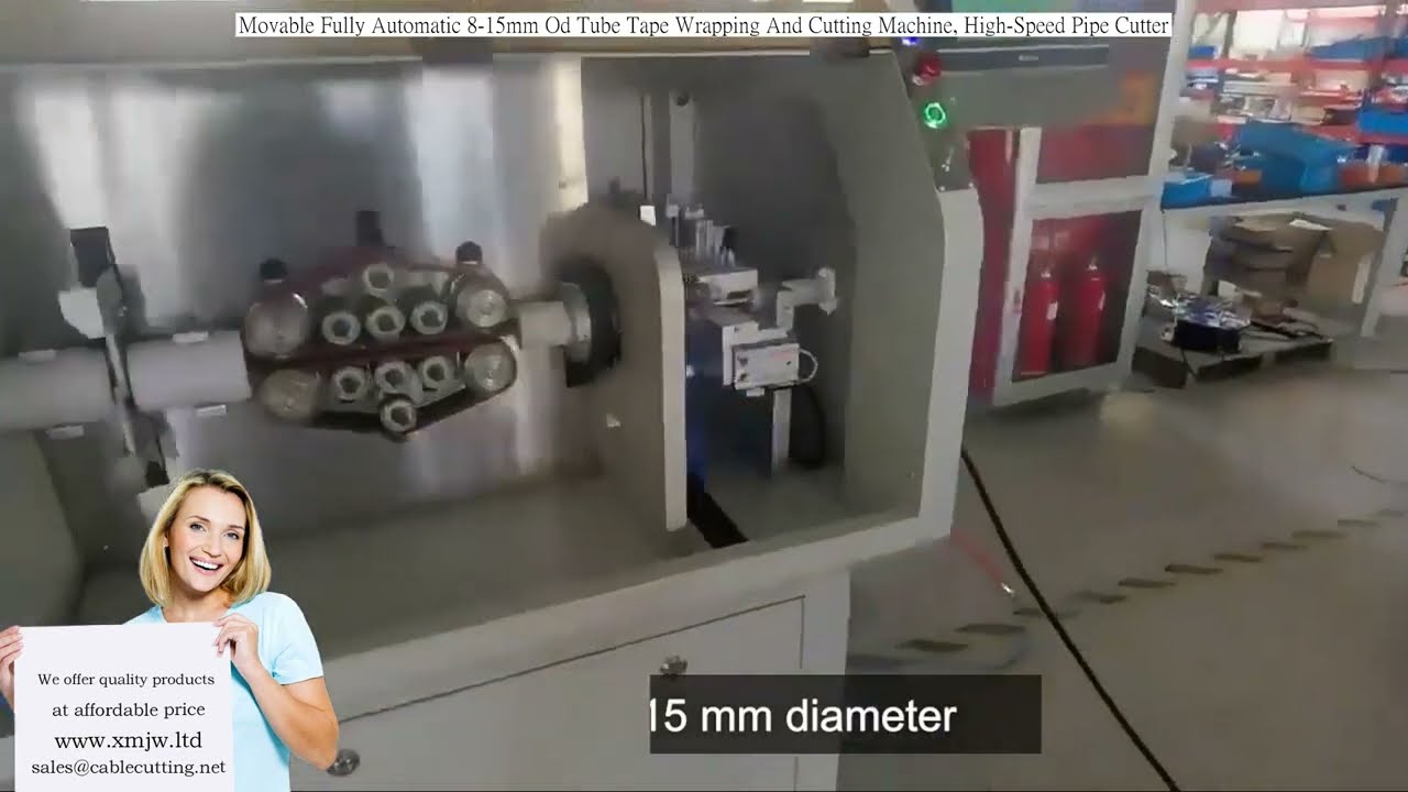 Bærbar fuldautomatisk tapeviklings- og skæremaskine til 8-15 mm rør, højhastigheds rørskærer