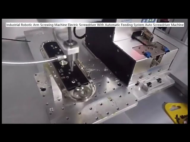 Industriel robotarm skruemaskine med elektrisk skruetrækker og automatisk fremføring