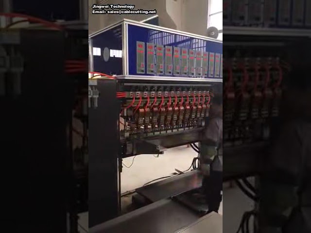 Automatisk integreret maskine til præcis dimensionering og fusion af stålwire med tryksleeve