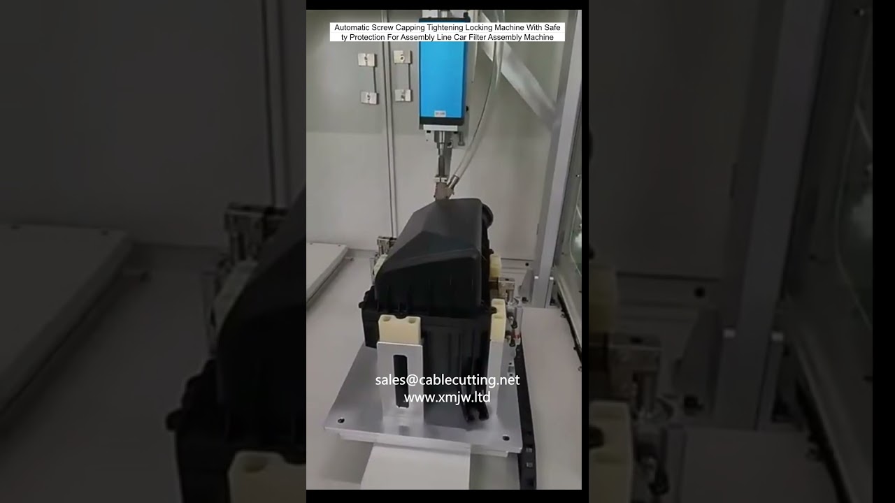 Automatisk skruekapselspændingsmaskine med sikkerhedsbeskyttelse til samlebånd til bilfiltre
