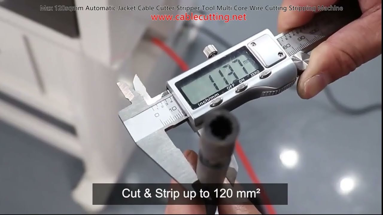 Automatisk kabelkutter og -afisolering: Op til 120 mm² flerkernet ledning
