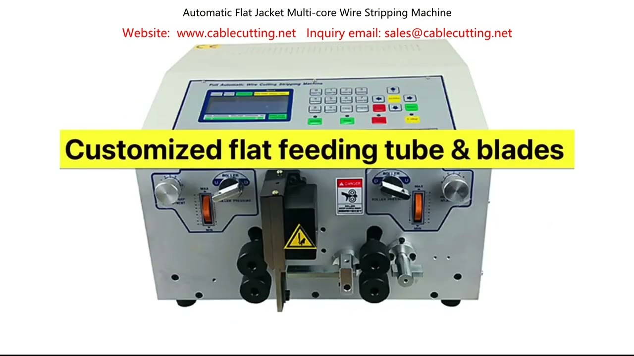 Automatisk flad kappe flerkernet wire afisoleringsmaskine
