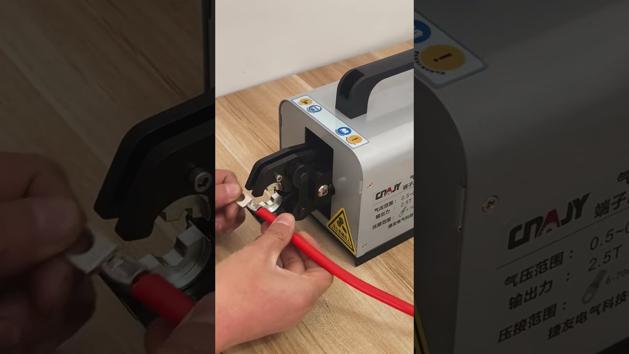 Alsidig elektrisk terminalkrimpmaskine til kobberkabelsko op til 70 mm² #maskine #fabrik