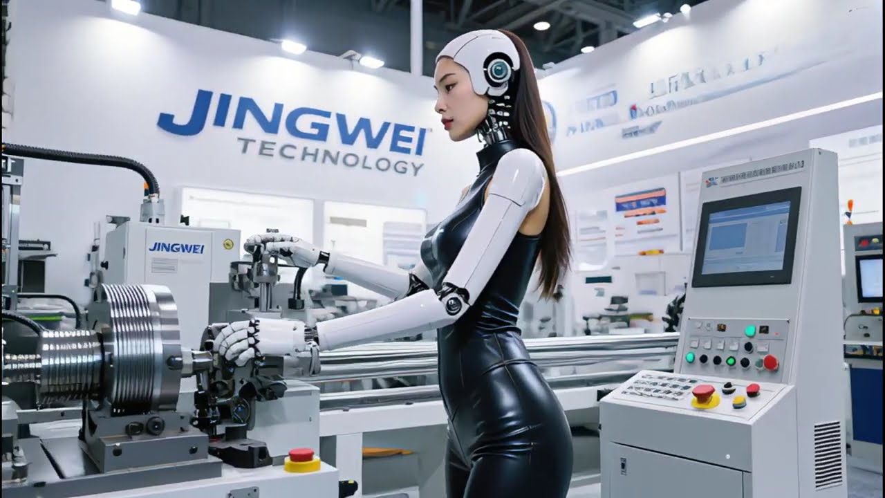 Industrirobot betjener maskine med præcision – se automatisering i aktion