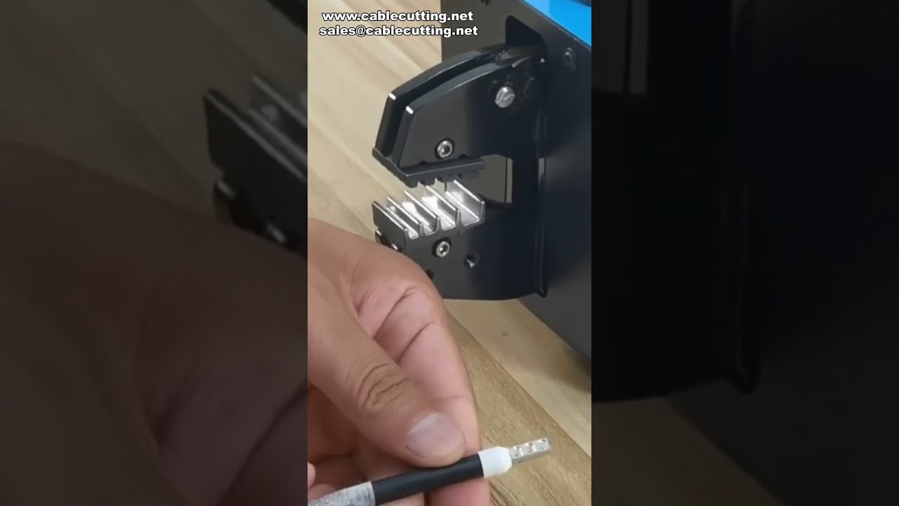 Pneumatisk wire crimper – demonstration af rørterminal crimpning #fabrik #maskine #gør-det-selv